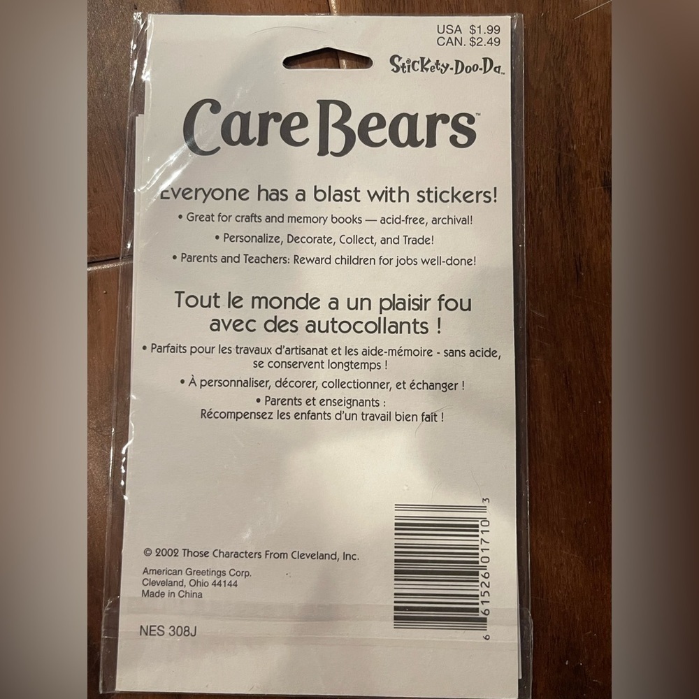 New Unopened 2002 Care Bears Sticker Sheets American Greetings collector gift - Picture 5 of 5